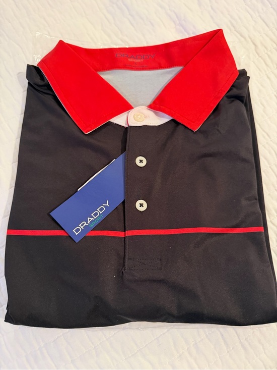 B.Draddy Other - Draddy Sport Black Polo with Red Contrast Collar